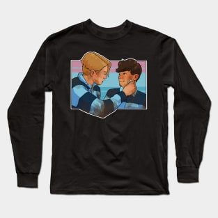 Alt Nick and Charlie - heartstopper drawing - rugby Long Sleeve T-Shirt